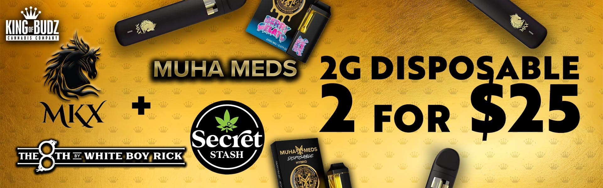 MKX/The 8th/Secret Stash 2g Disposable 2/$25