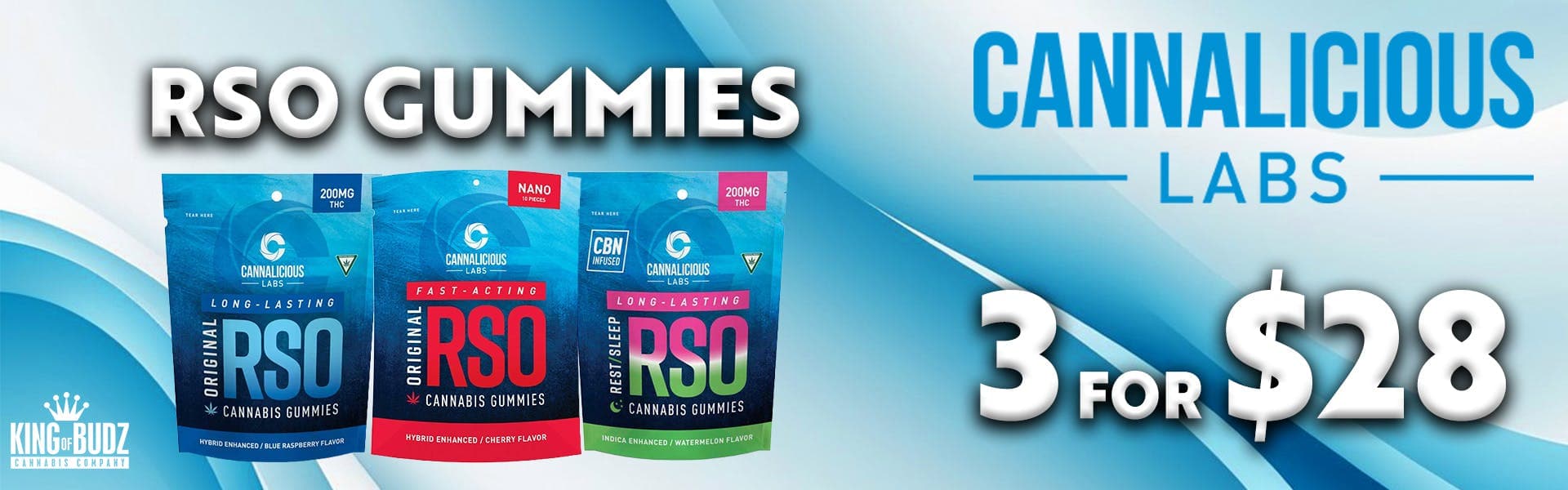 Cannalicious - 200mg RSO Gummies - 3/$28