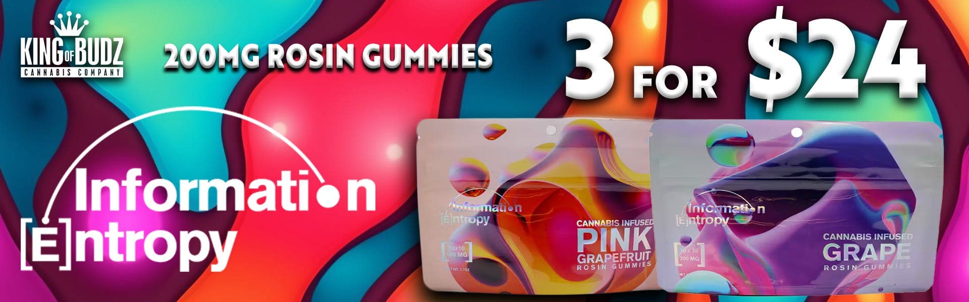 Information Entropy 200mg Gummies 3/$24