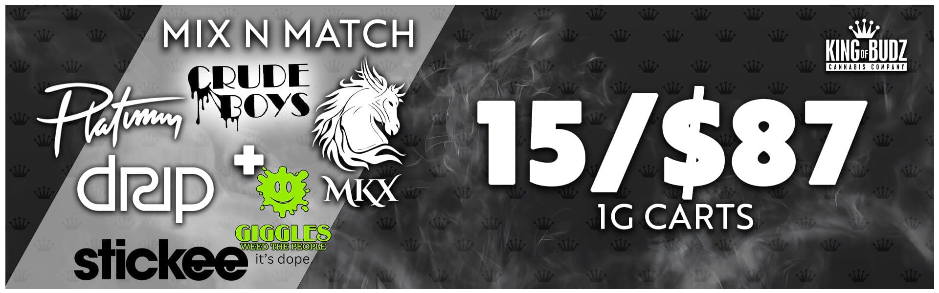 Monroe - Platinum Vape Crude Boys Giggle Drip Stickee MKX 15 For $87