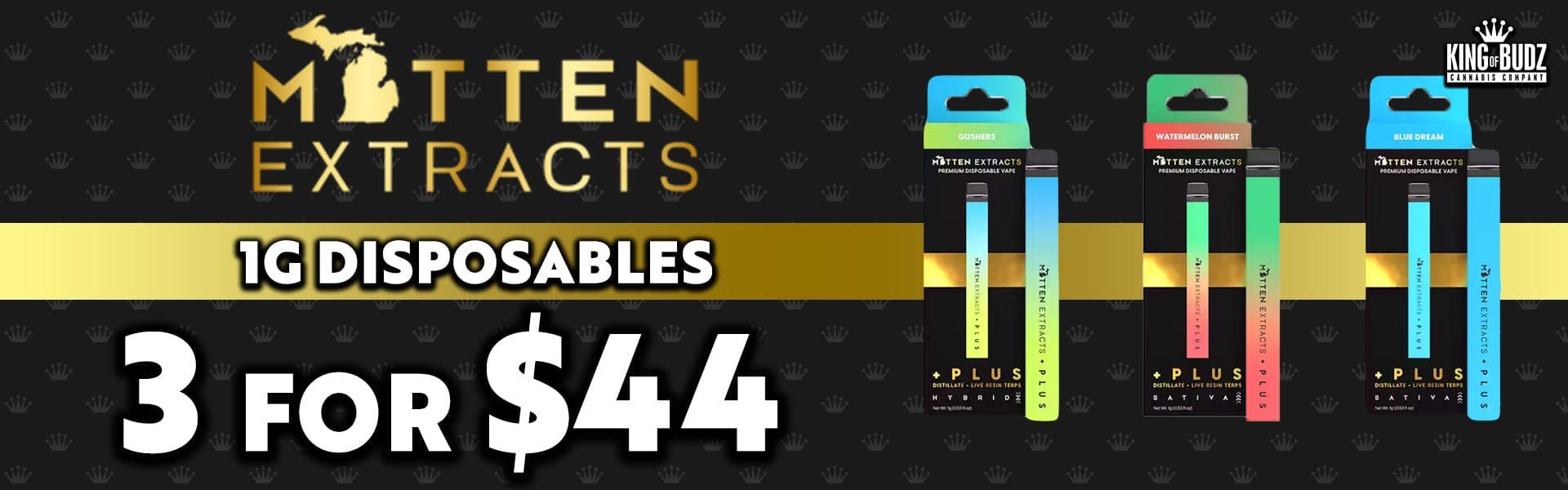 Mitten 1g Disposables 3/$44