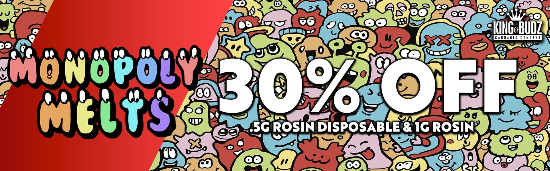 Monopoly Melts 1g Rosin 30 Percent Off