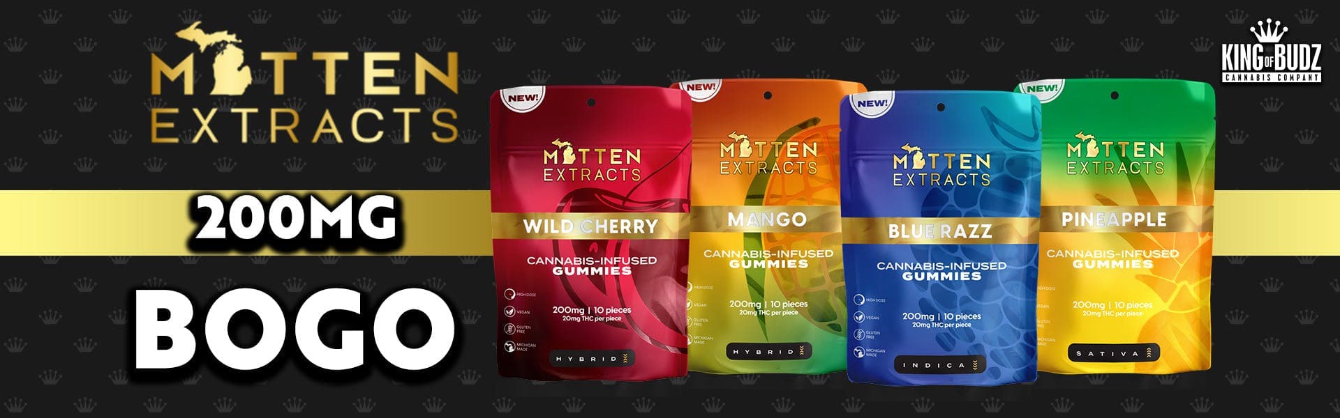 Mitten Extracts 200mg Gummies $4 BOGO