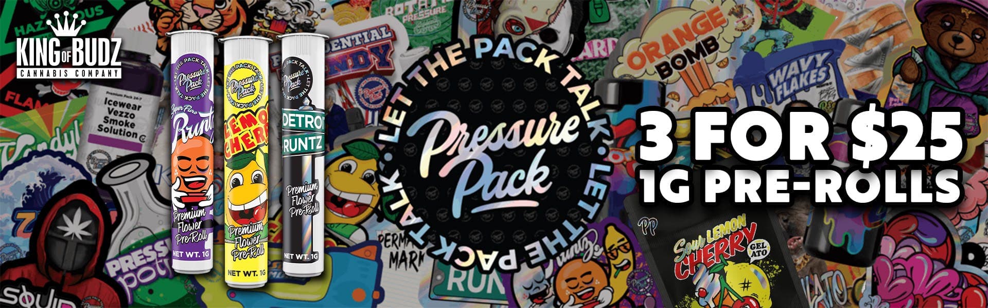 Pressure Pack 1g Preroll - 3 for $25 (11/17-11/30)
