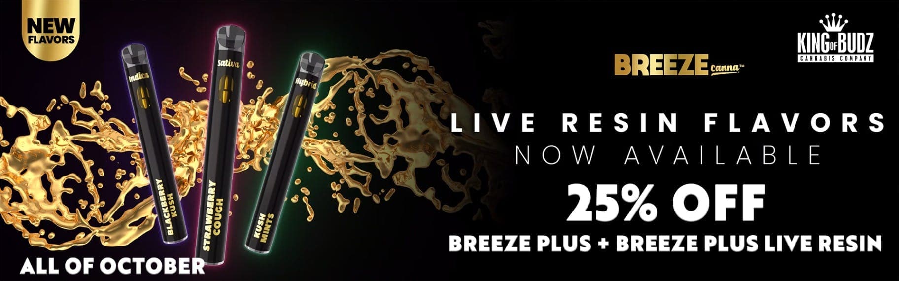 Breeze Plus + Breeze Plus Live Resin 25 Percent Off