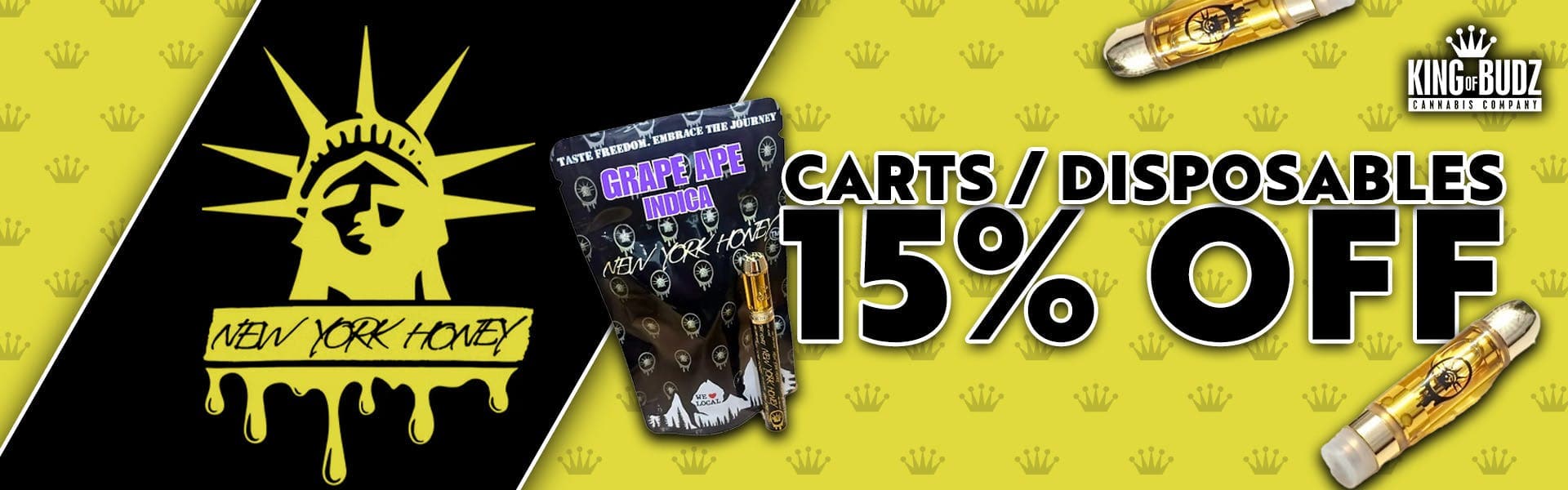NY Honey - Carts / Disposables - 15 Percent OFF