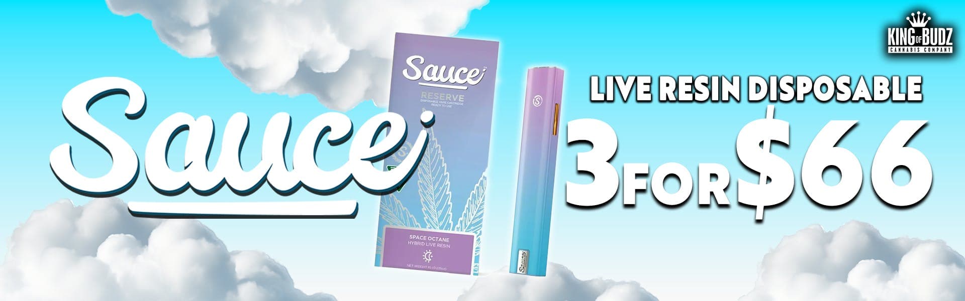 (NB) Sauce Live Resin Disposable 3/$66