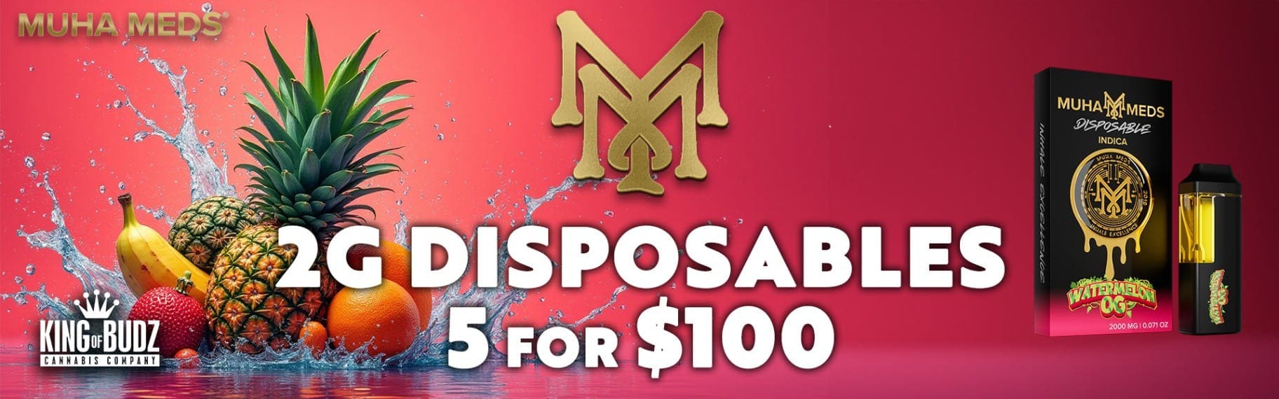 Muha Meds 2g Disposables 5/$100