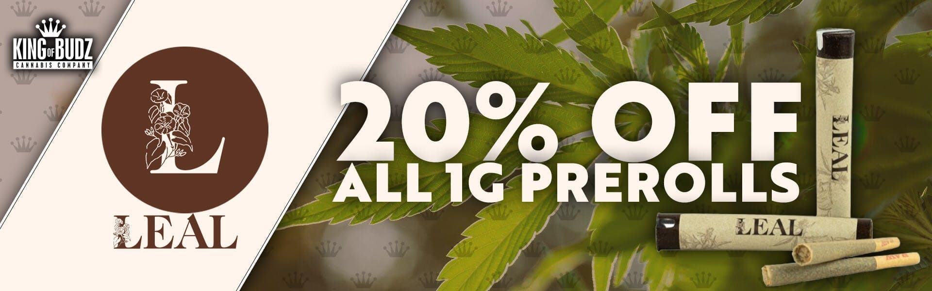 Leal - 1g Preroll - 20 Percent OFF All Prerolls
