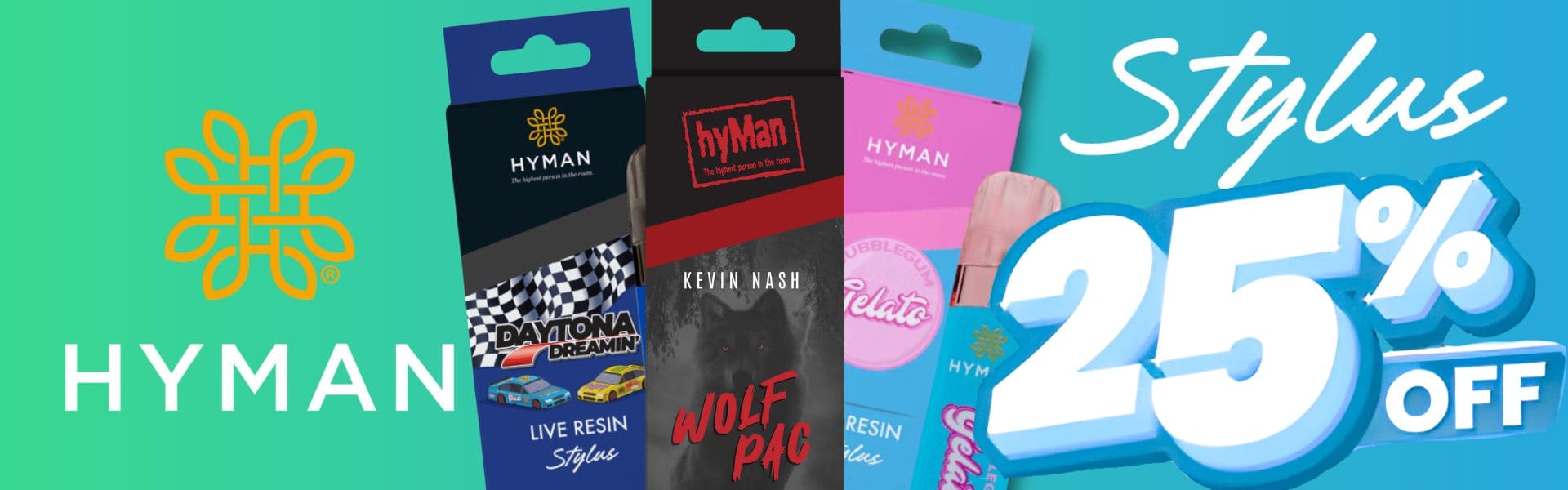 25 Percent OFF HYMAN 1G LIVE RESIN DISPOSABLES