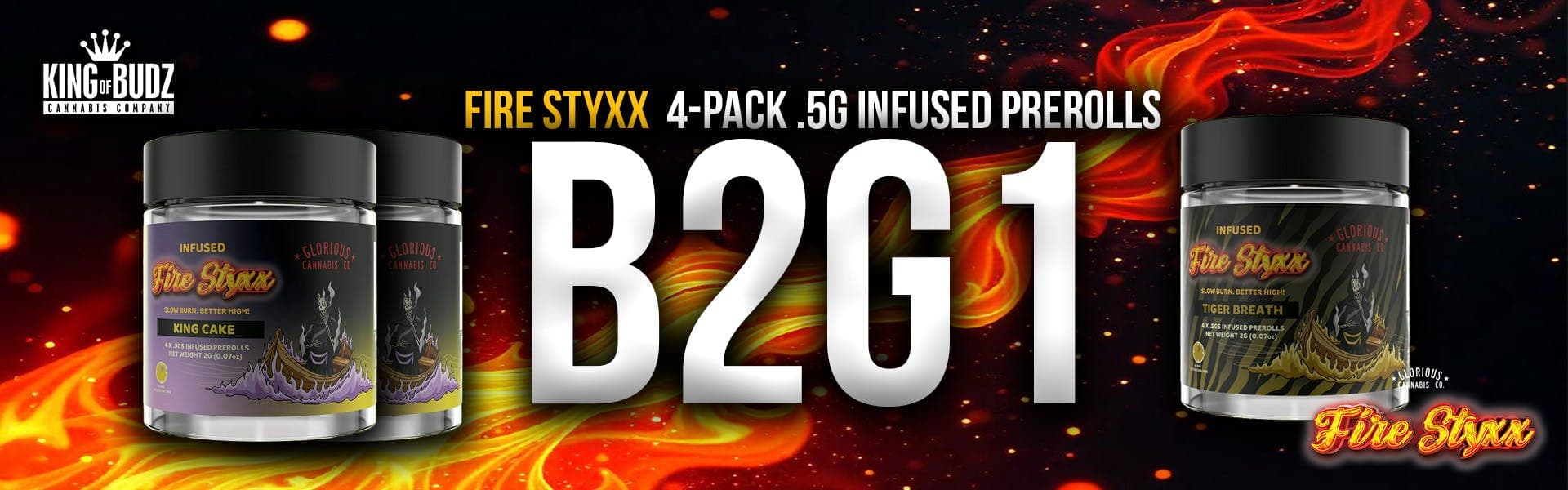 Fire Styxx 4-Pack .5g Infused Prerolls - B2G1 (10/27-11/02)