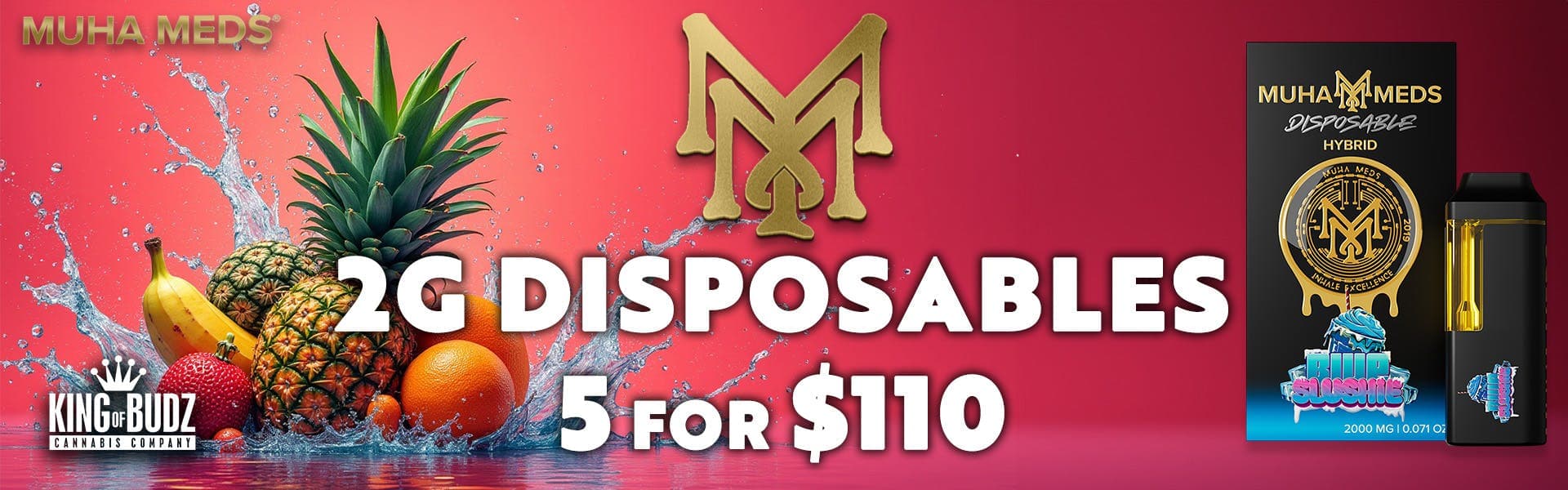 Muha Meds - 2g Disposable - 5/$110