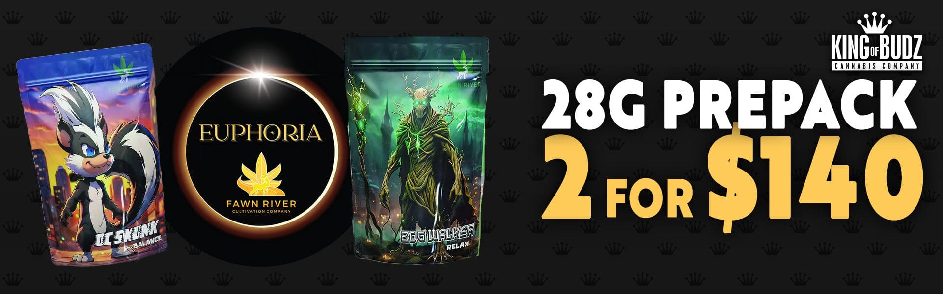 Euphoria 28g Prepacks 2/$140