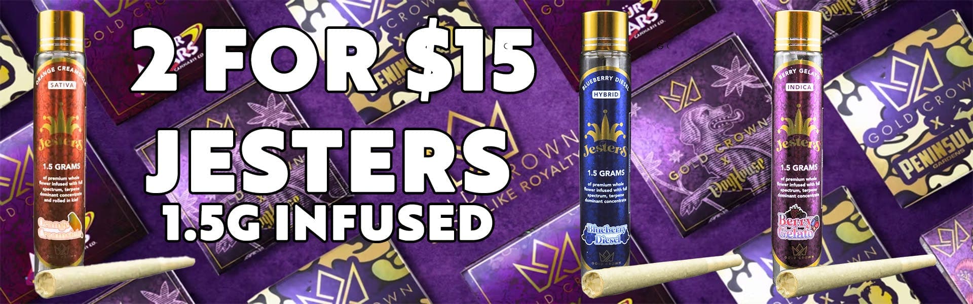 Jesters 1.5g Infused Pre Roll - 2 for $15