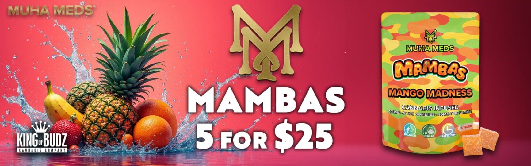 Mambas 200mg Rosin Gummies 5/$25