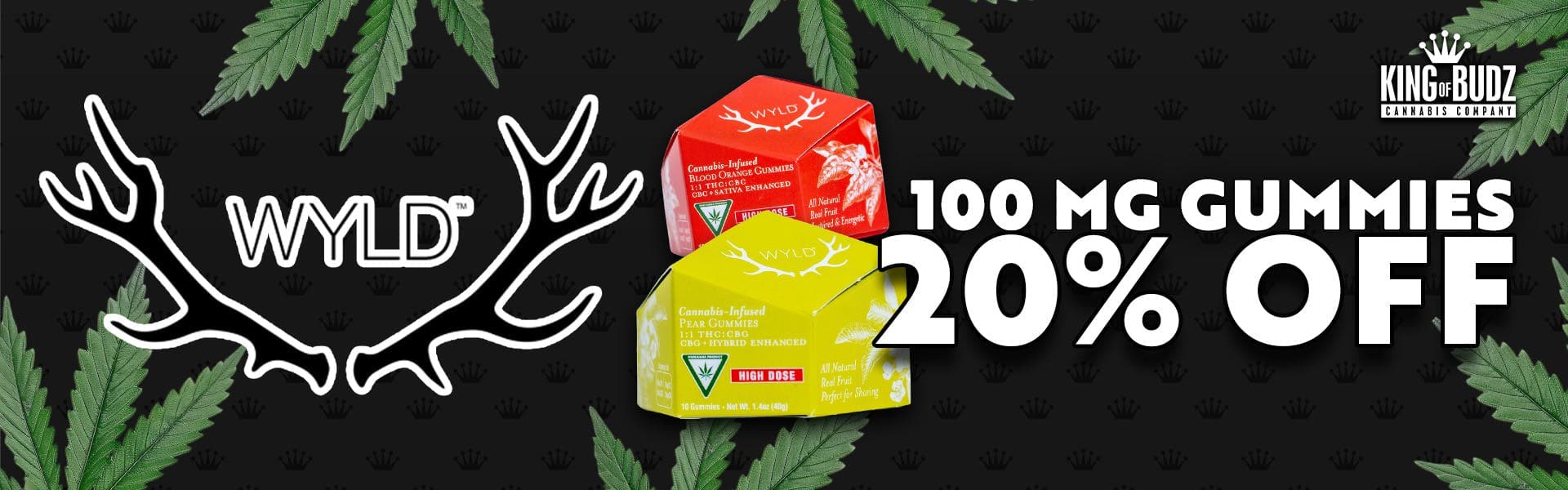 WYLD - 100mg Gummies - 20 Percent OFF