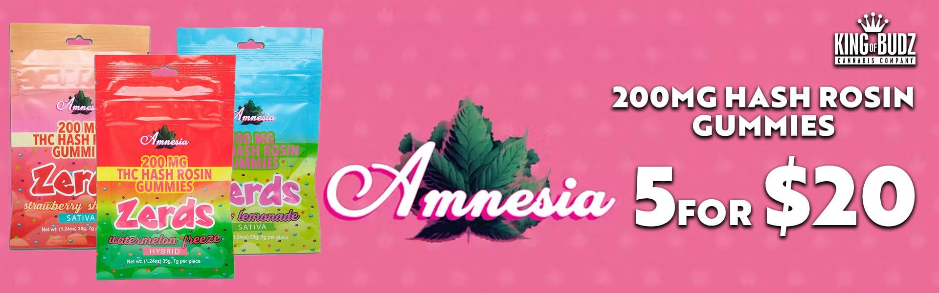 Amnesia Zerds 200mg 5/$20